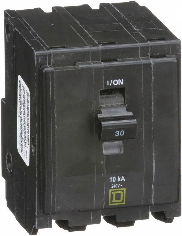 Alt view image 2 of 3 - SQUARE D QO330 Miniature Circuit Breaker, QO Series, 30A, 3 Pole, 120/240V AC,
