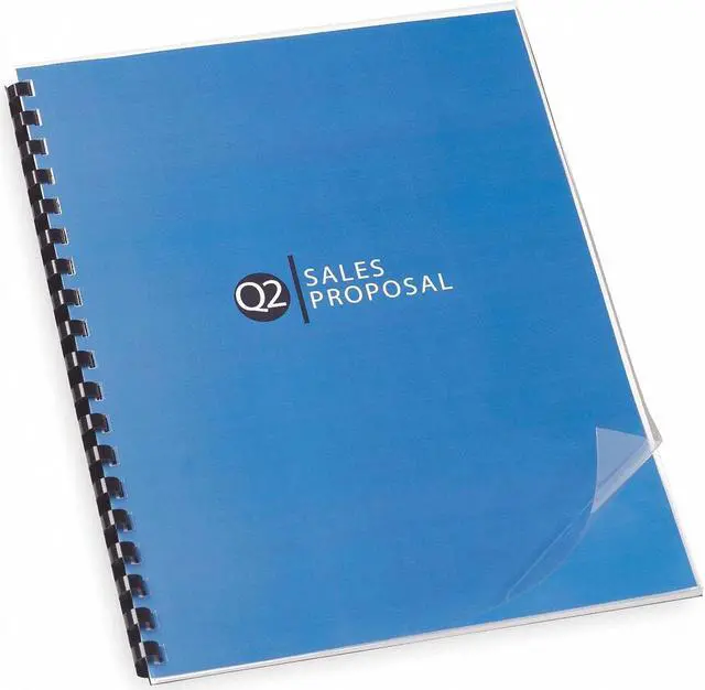Main image of Gbc Binding Covers, Plastic, Clear, PK100 11" x 8-1/2" Clear  Plastic  2000041