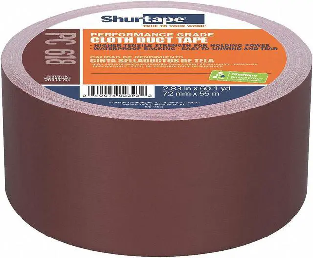 Main image of Shurtape Industrial Duct Tape, 72mm X 55m, 10.00 mil Thick, Red Plastic, 1 EA