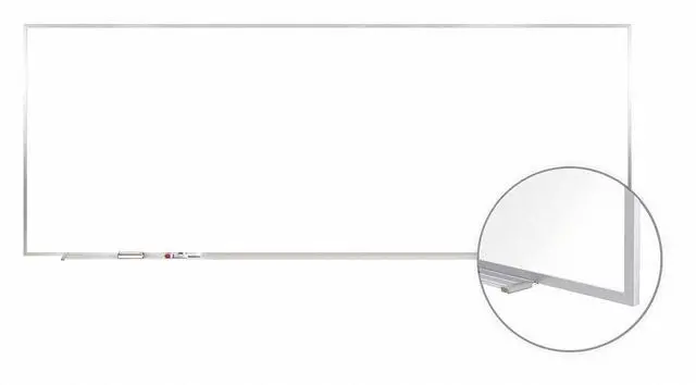 Alt view image 6 of 7 - Ghent M1-410-4 Magnetic Porcelain Whiteboard with Aluminum Frame - 120.5" x 48.5" - White Surface, Satin Aluminum Frame
