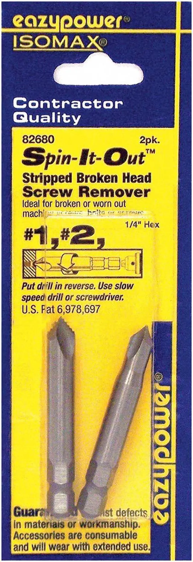 Main image of EAZYPOWER 82680 Damaged Screw Remover,No.1,No.2,PK2