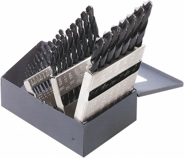 Alt view image 2 of 9 - Klein Tools - 53000 - Klein 53000 Standard Jobber Length Regular Point Drill Set, Imperial, 1/16 in Min Drill Bit, 1/2