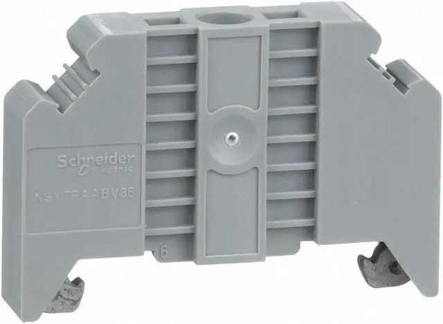 Main image of SCHNEIDER ELECTRIC NSYTRAABV35 DIN Rail End Clamp, Screw Mount, 1.99 in L,