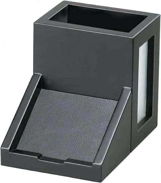 Alt view image 5 of 10 - Victor Midnight Black Collection Pencil Cup with Note Holder 4 x 6 3/10 x 4 1/2