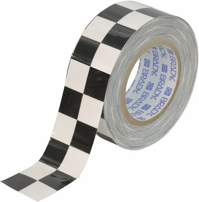 Alt view image 3 of 3 - BRADY 121913 Aisle Marking Tape,2In W,100Ft L,Blk/Wht