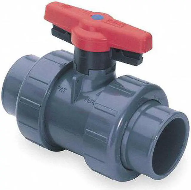 Alt view image 3 of 4 - SPEARS 1822-030 3" Socket PVC Ball Valve Inline True Union