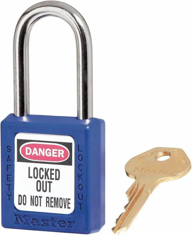 Alt view image 6 of 15 - No. 410 Safety Lockout Padlocks|6 Pin Blue Safety Lock-Out Padlock Key