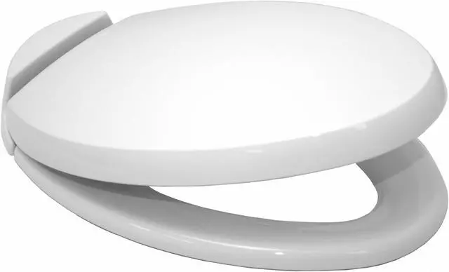 Alt view image 4 of 8 - SS204-01 SoftClose Oval Elongated Plastic Closed Front Toilet Seat & Cover (Cotton White)