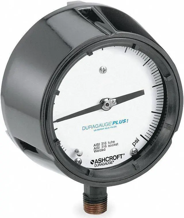 ASHCROFT 451279SS04LXLL300 Process Pressure Gauge, 0 to 300