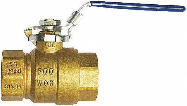 Alt view image 2 of 2 - MILWAUKEE VALVE 3/8" BA-475BLL 3/8" FNPT Brass Ball Valve Inline