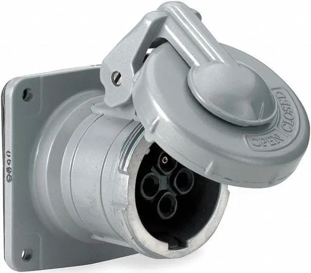 Main image of HUBBELL WIRING DEVICE-KELLEMS HBL430RS1W Watertight Pin & Sleeve Receptacle, 30