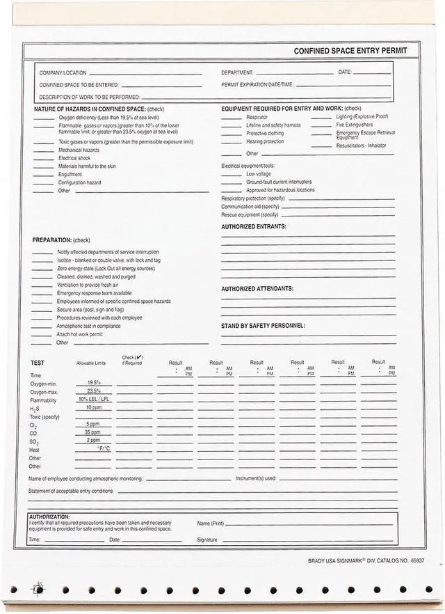Alt view image 2 of 2 - Paper Pad, 8.5x11, Pk25, Confined Space