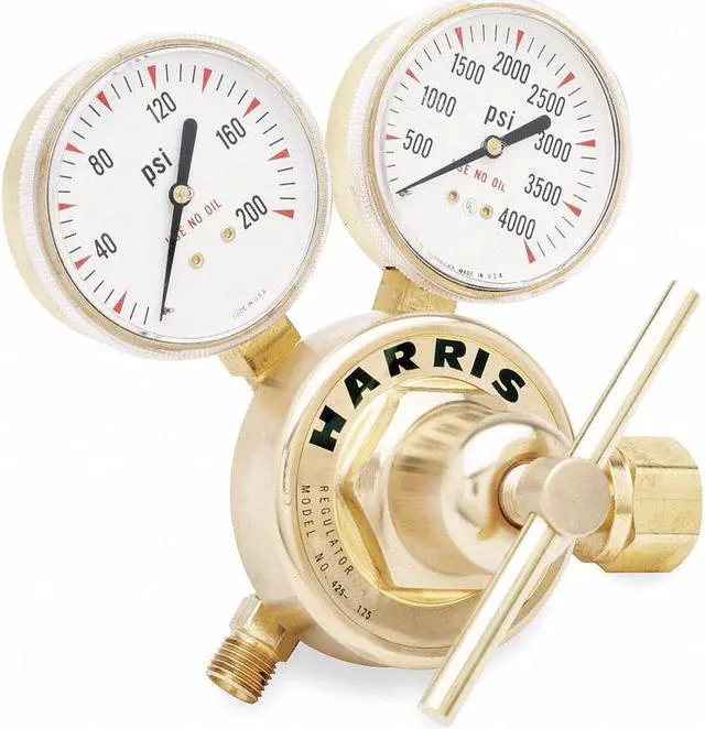Alt view image 3 of 3 - HARRIS 425-125-580 Gas Regulator, Argon, Helium, Nitrogen, Single Stage,