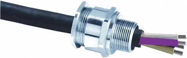 Main image of APPLETON ELECTRIC 20A2F0505 Cable Connector,1/2 in.,Straight,Silver