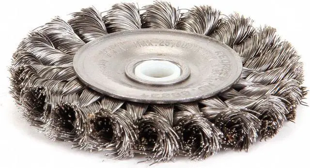 Alt view image 4 of 5 - WEILER 94009 Twist Wire Wheel Wire Brush, Threaded Arbor