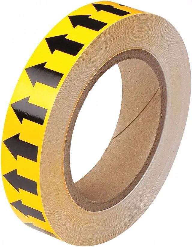 Alt view image 2 of 3 - BRADY 91424 Arrow Tape,Black/Yellow,1 In. W