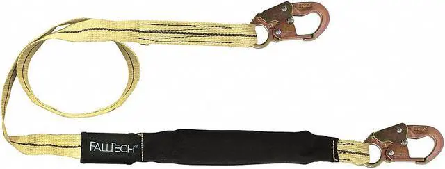 Main image of FALLTECH 8242 WeldTech Shock Absorbing Lanyard, 6 ft. Length, Snap Hook, Steel,