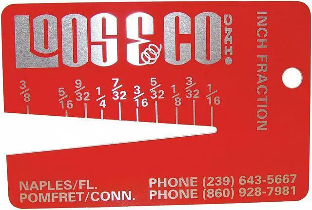 Alt view image 2 of 3 - Loos Cable Diameter Gauge, 1/16 to 3/8 Measuring Range (In.) Aluminum GA-4