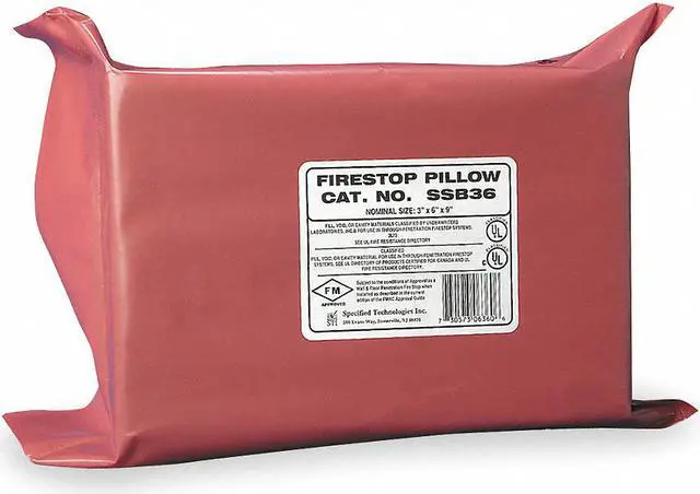 Alt view image 2 of 3 - STI SSB36 Fire Barrier Pillow,9 In. L,6 In. W