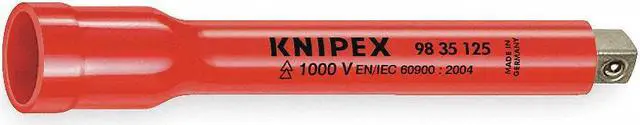 Alt view image 2 of 4 - Knipex 98-35-125 Insulated 125 mm Extension Bar 3/8" Square drive