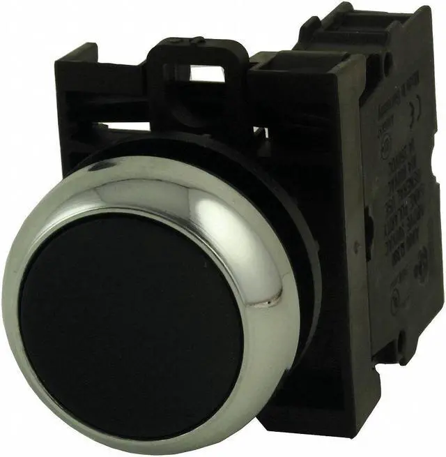 Main image of EATON M22M-D-S-K10 Non-Illuminated Push Button, 22 mm, 1NO, Black