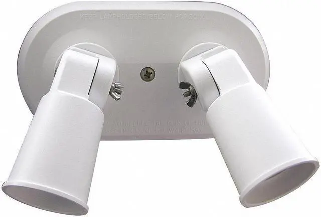 Main image of W F HARRIS LIGHTING 201-W Lampholder, Double, Wht, PAR38, 2-150W