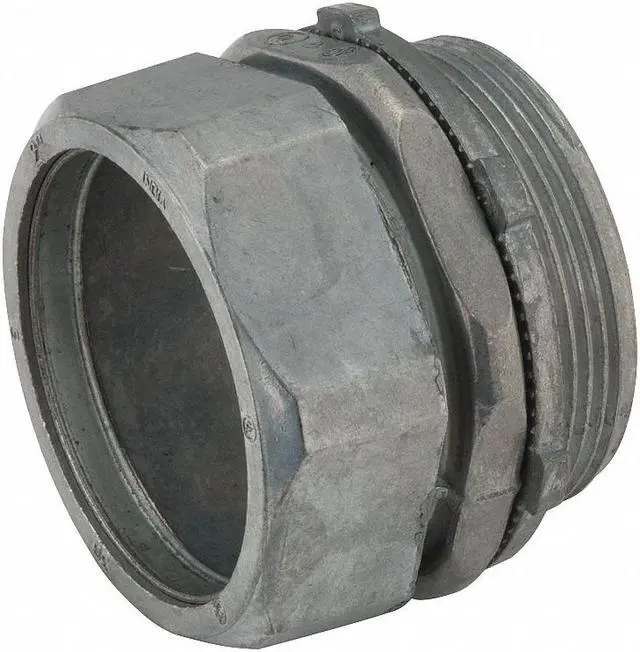 Alt view image 2 of 2 - RACO 2846 EMT Grounding Connector, 4 in, Compression, Zinc Alloy, Plain, Gray