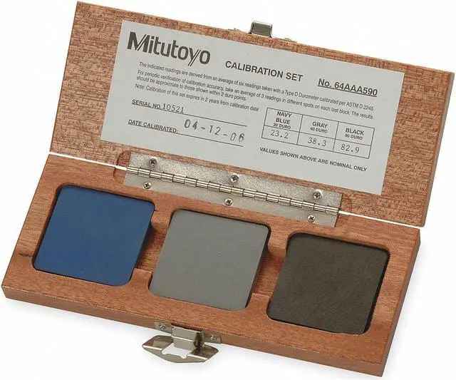 Alt view image 2 of 2 - MITUTOYO 64AAA590 Calibration Set,Shore D,Range 20,40,80