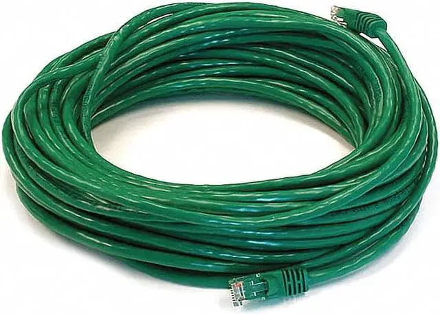 Alt view image 2 of 15 - Monoprice Cat5e Ethernet Patch Cable - 50 Feet - Green | Network Internet Cord - RJ45, Stranded, 350Mhz, UTP, Pure Bare Copper Wire, 24AWG