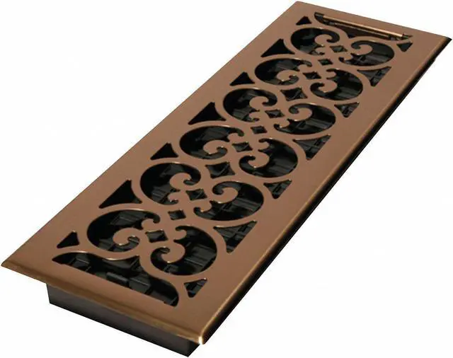 Alt view image 2 of 2 - DECOR GRATES SPH414-A Floor Register 5.5 X 15.5, Antique Brass, Brass