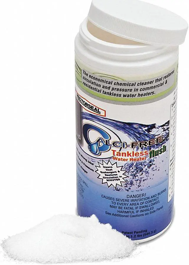 Main image of RECTORSEAL 68708 Water Heater Cleaner,2-1/2 in.L x 11in.H