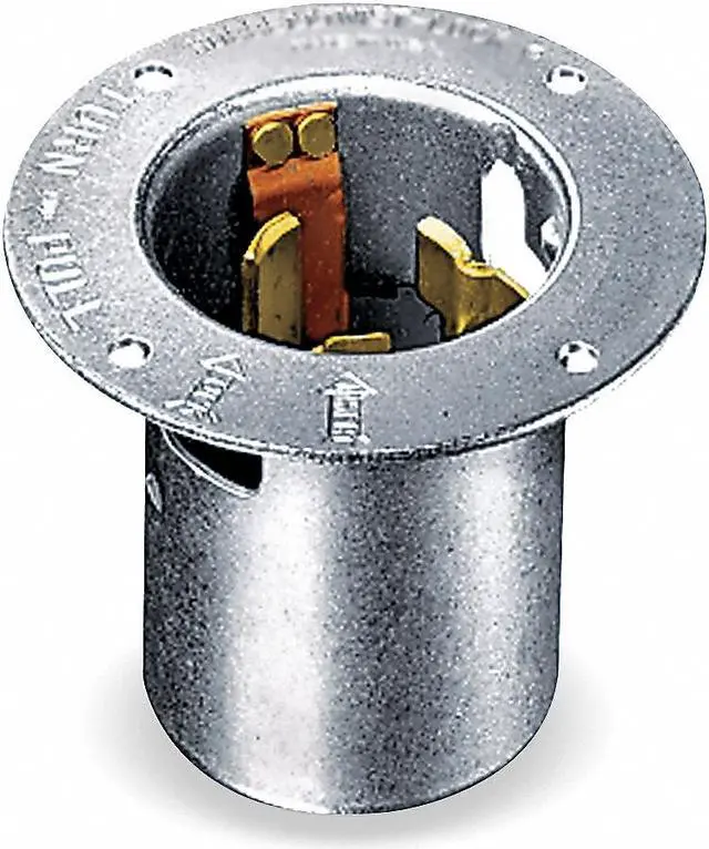 Alt view image 2 of 3 - Hubbell Wiring Device-Kellems Flanged Locking Inlet,Industrial,50  CS8375