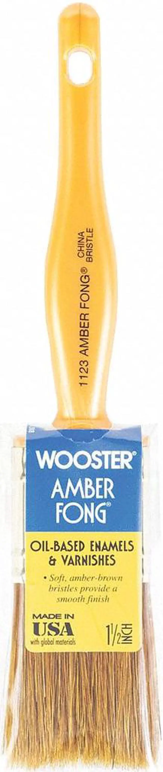 Main image of WOOSTER 1123-1 1/2 1-1/2" Wall Soft, Brown China Bristle, Paint Brush, Plastic