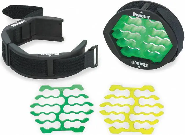 Alt view image 3 of 18 - Panduit Cable Organizer,Black/Green/Yellow  CBOT24K