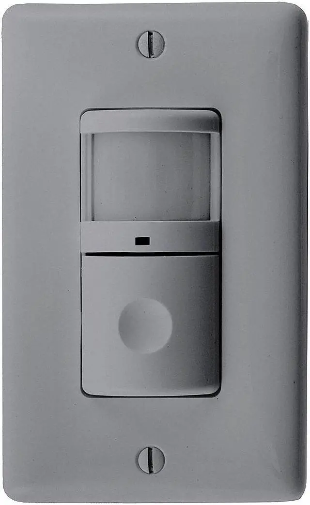 Main image of HUBBELL WIRING DEVICE-KELLEMS WS2000GY Occupancy/Vacancy Sensor,PIR,1200 sq ft