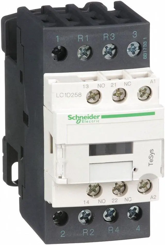 Main image of SCHNEIDER ELECTRIC LC1D258G7 IEC Magnetic Contactor, 1NC/1NO, 120V AC, 4 P,
