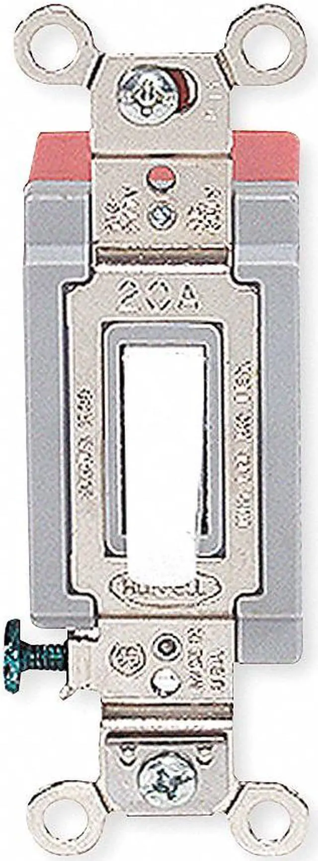 Main image of HUBBELL WIRING DEVICE-KELLEMS HBL1224W Wall Switch, 4-Way, 120/277V, 20A, Wht,