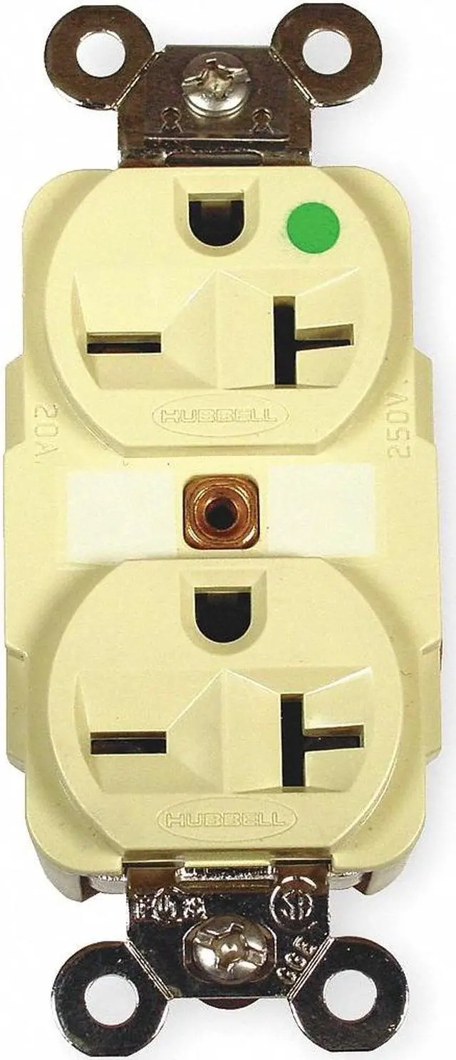 Main image of HUBBELL WIRING DEVICE-KELLEMS HBL8400I Straight Blade Receptacle, 6-20R, 20 A,