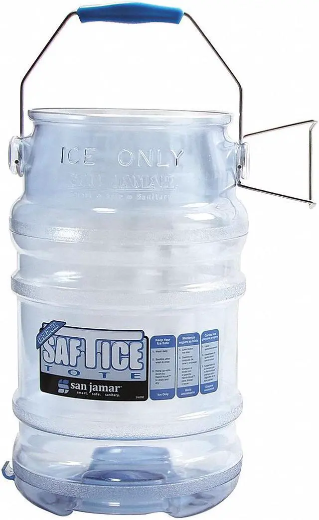 Alt view image 5 of 7 - Saf-T-Ice Ice Tote 6Gal Trans Blu