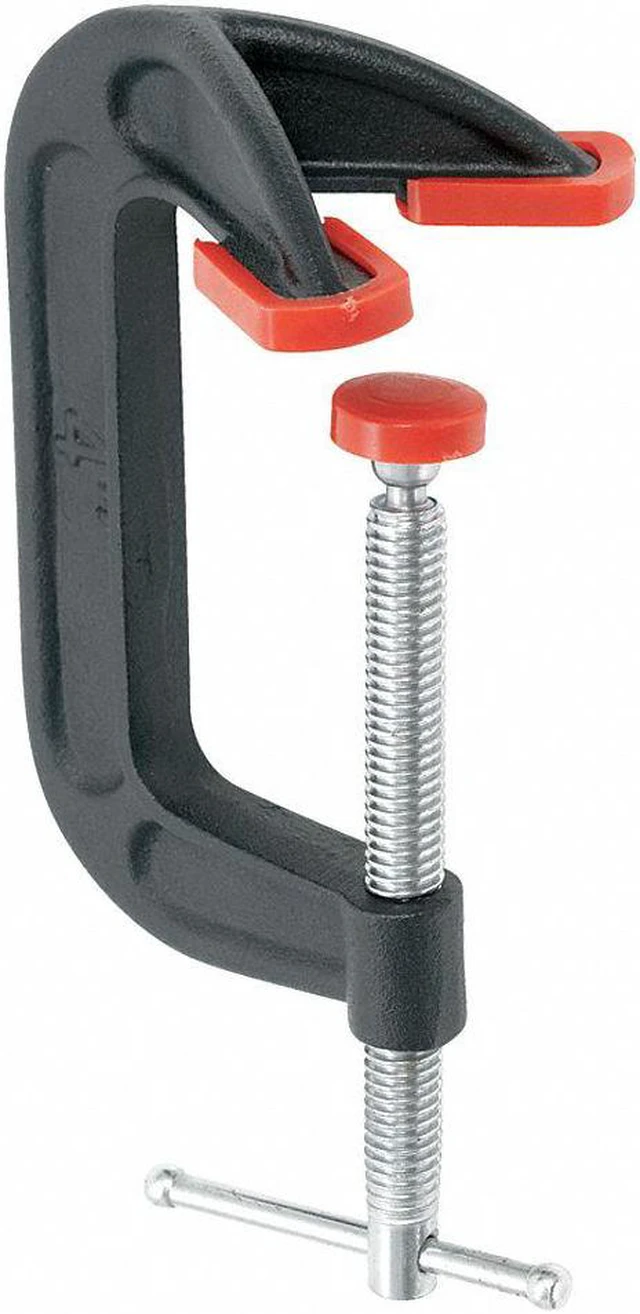 Main image of BESSEY DHCC-4 Dbl Anvil C-Clamp,4",Iron,Light,1200 lb.