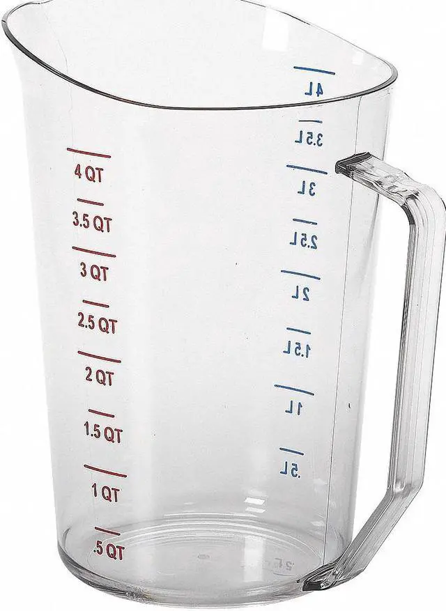 Alt view image 2 of 6 - Cambro Liquid Measuring Cup,4 Qt.,Clear  EA400MCCW135
