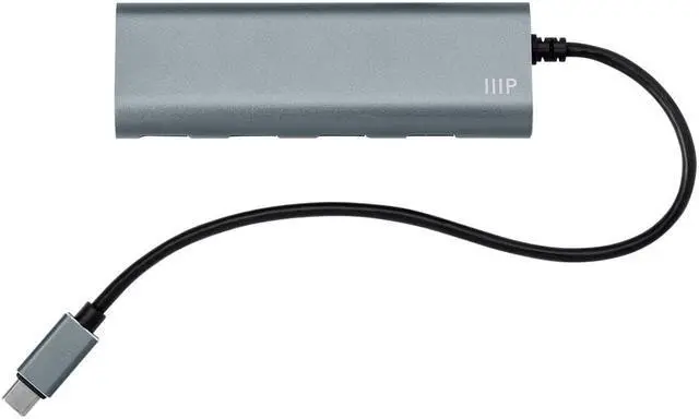 Alt view image 7 of 13 - Monoprice 4 Port USB-C Hub - Aluminum, SuperSpeed Transfer Rates, Compatible With Apple MacBook, Google Chromebook & More