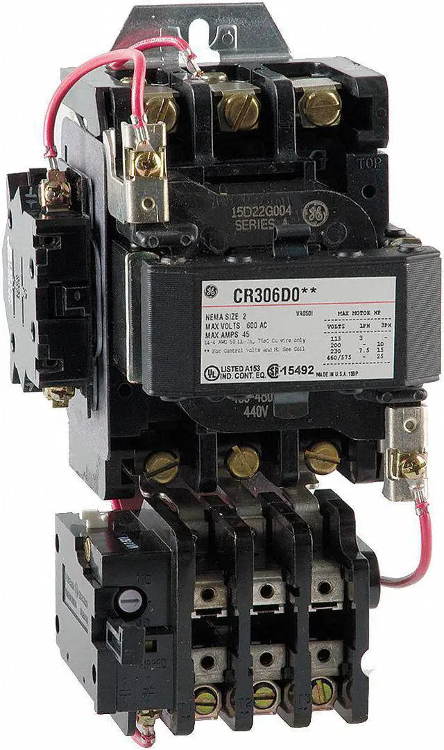 Main image of GE CR306D004 Nonreversing Magnetic Motor Starter, No Enclosure NEMA Rating,
