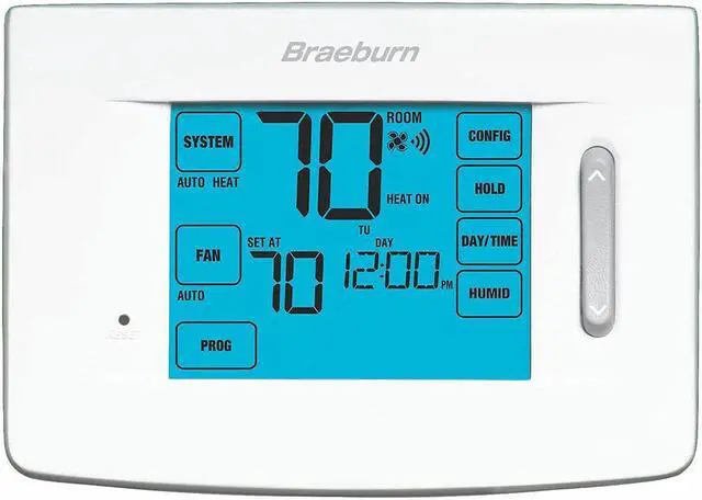 Alt view image 3 of 5 - Braeburn Low Voltage WiFi Thermostat, Stages Cool 2, Stages Heat 3 White  7320