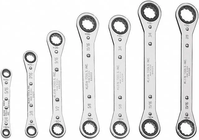 Alt view image 3 of 8 - KLEIN TOOLS 68222 Ratcheting Box Wrench Set, 7-Piece