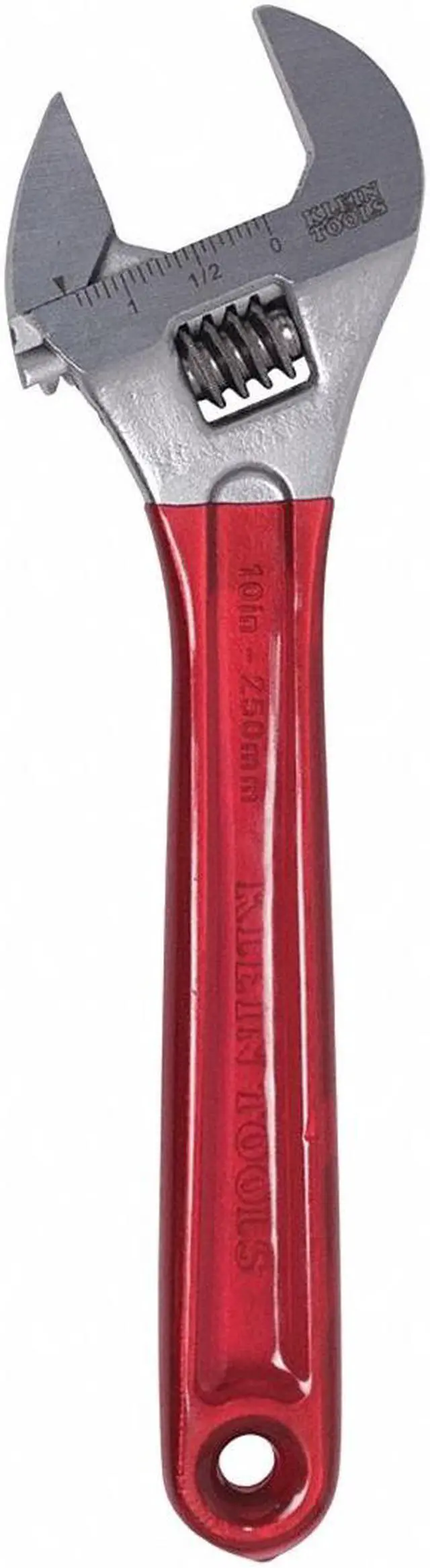 Alt view image 4 of 9 - Klein D507-10 10-Inch Plastic-Dipped Extra Capacity Adjustable Wrench