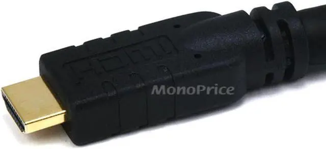 Alt view image 3 of 18 - Monoprice 50ft 22AWG CL2 Standard HDMI to DVI Adapter Cable - Black