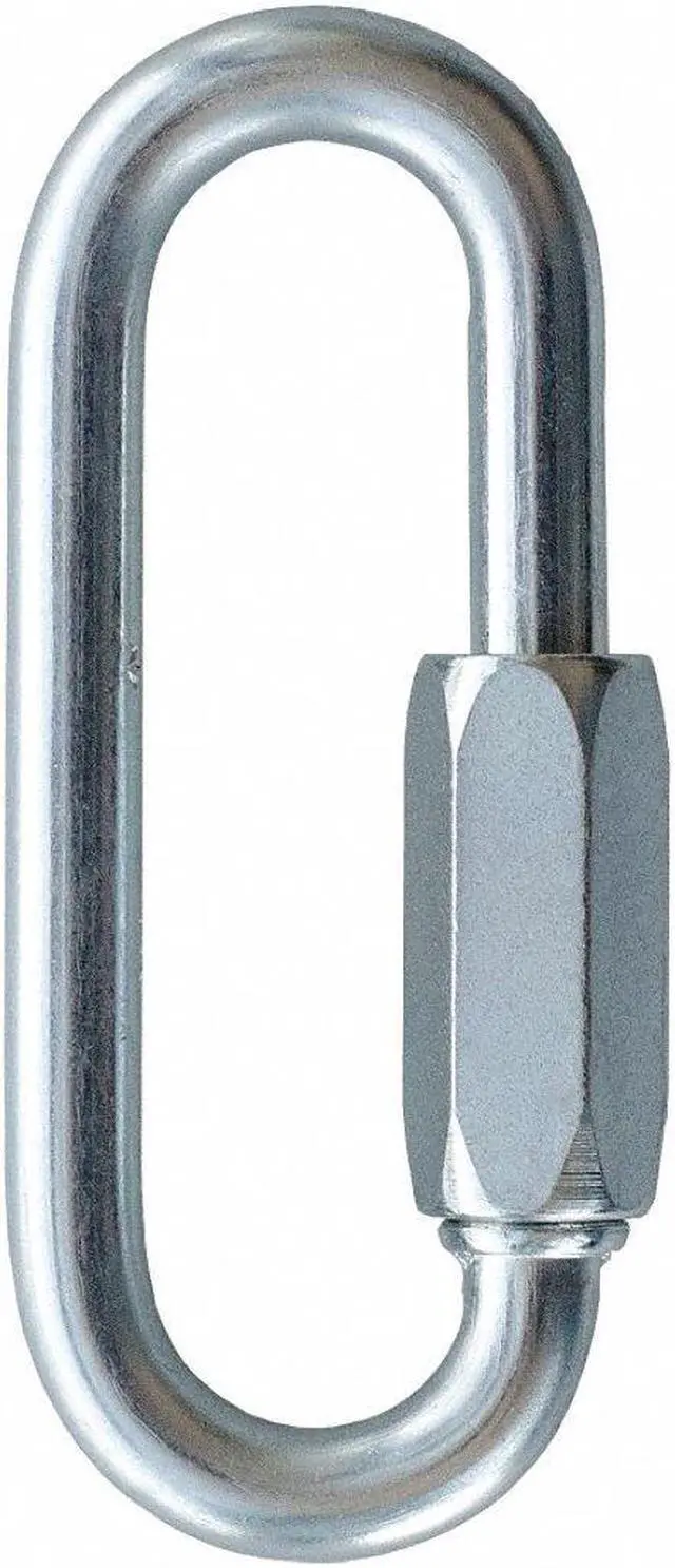Alt view image 2 of 3 - Carabiner, Steel, 3 In. L, Screw Lock