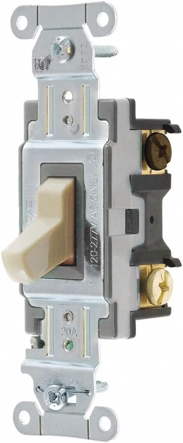 Main image of Wall Switch,20A,Ivory,1 HP,3-Way Switch HUBBELL WIRING DEVICE-KELLEMS CSB320I
