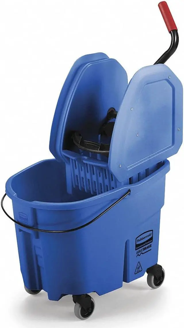 Alt view image 2 of 8 - RUBBERMAID FG757888BLUE Mop Bucket and Wringer,8.75 gal.,Blue